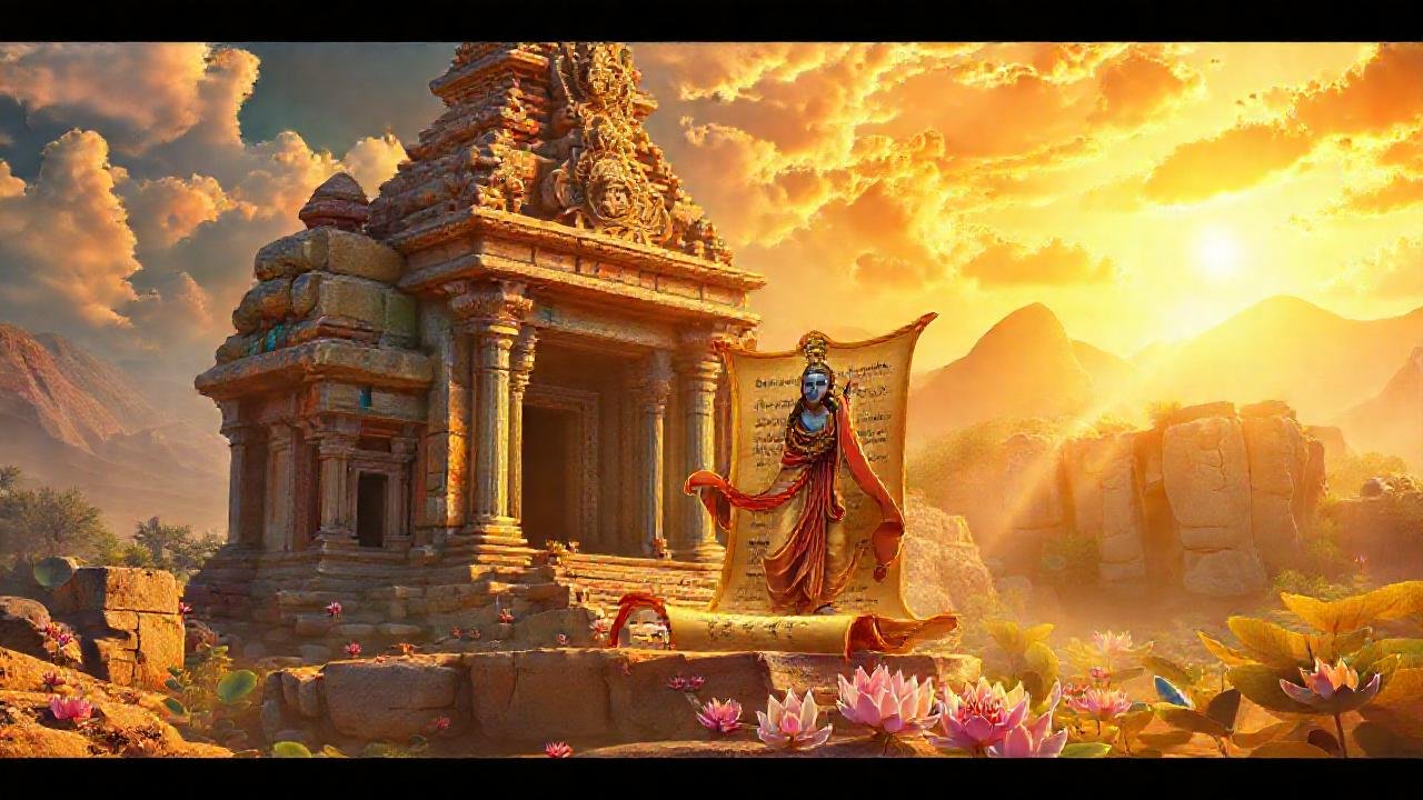 Ruinas antiguas: paz y espiritualidad dorada