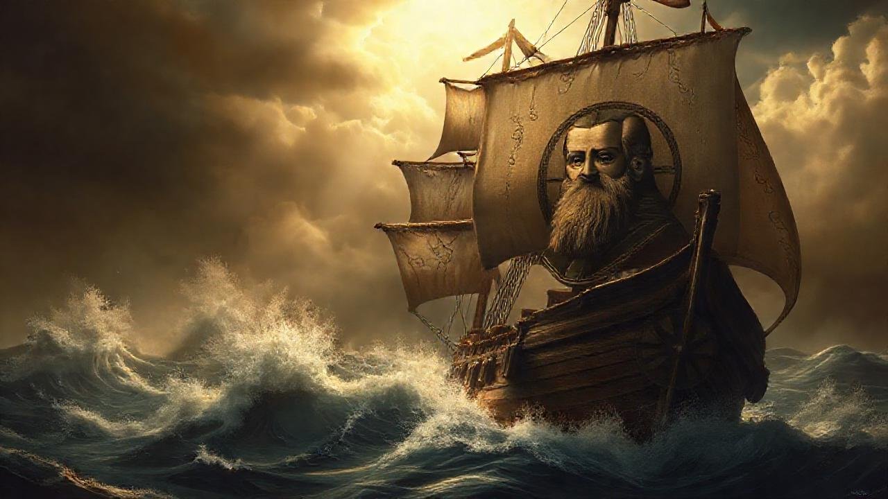 Magallanes navega en mar tormentoso