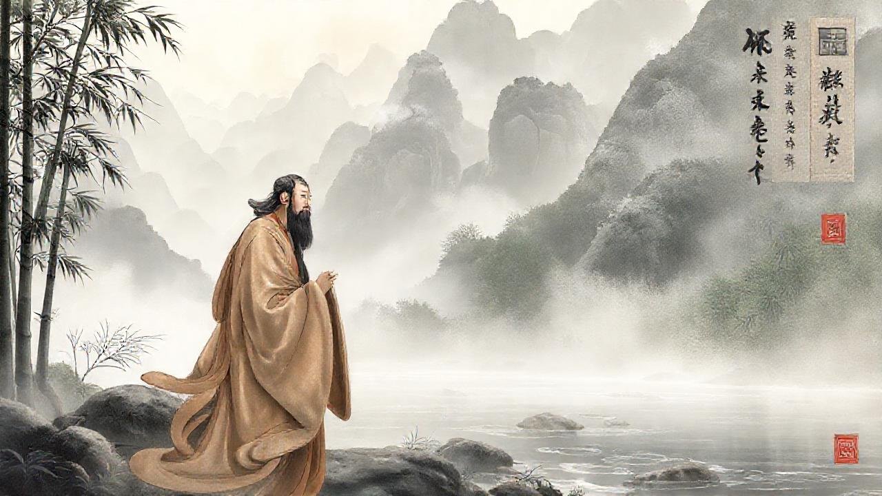 Un sabio chino contempla la serenidad