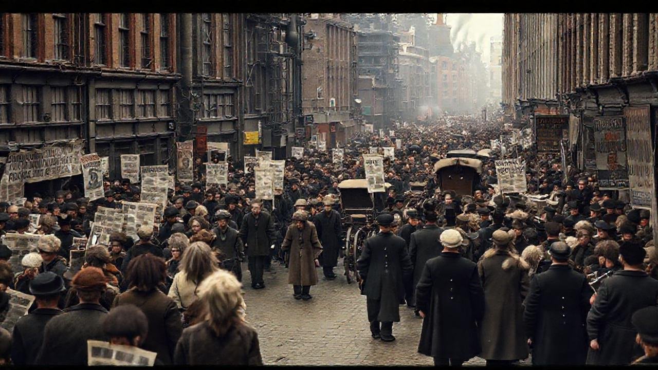 Escena urbana del siglo XIX