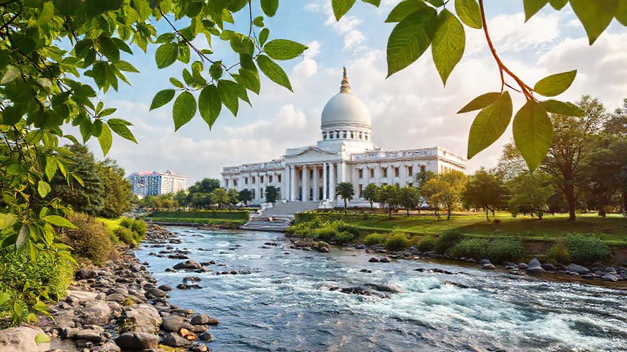 Un edificio gubernamental refleja un futuro sostenible