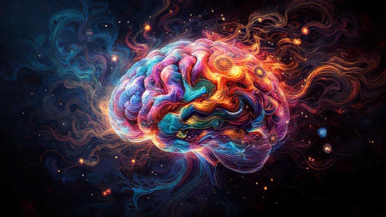 Un cerebro abstracto emana misterio profundo