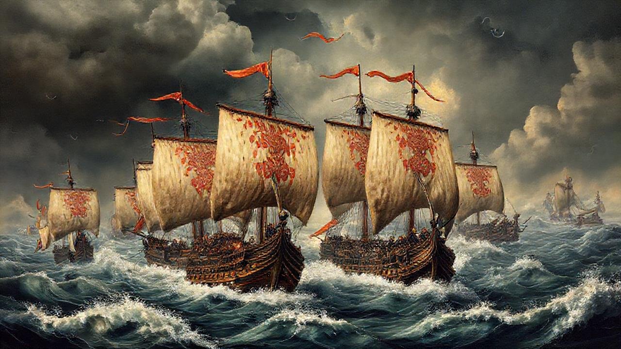 Una batalla naval china-japonesa épica