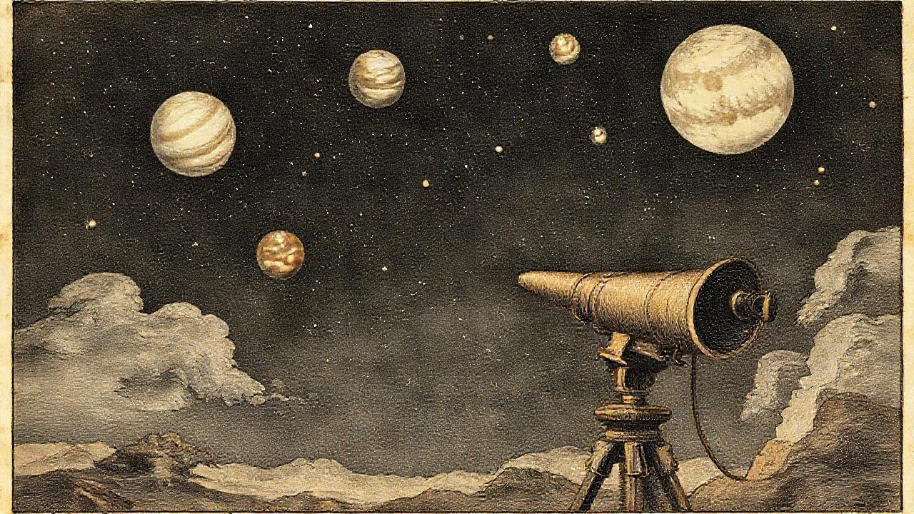 Galileo observó Júpiter con su telescopio