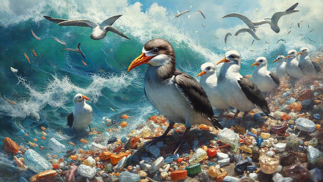 La contaminación marina afecta tristes aves marinas