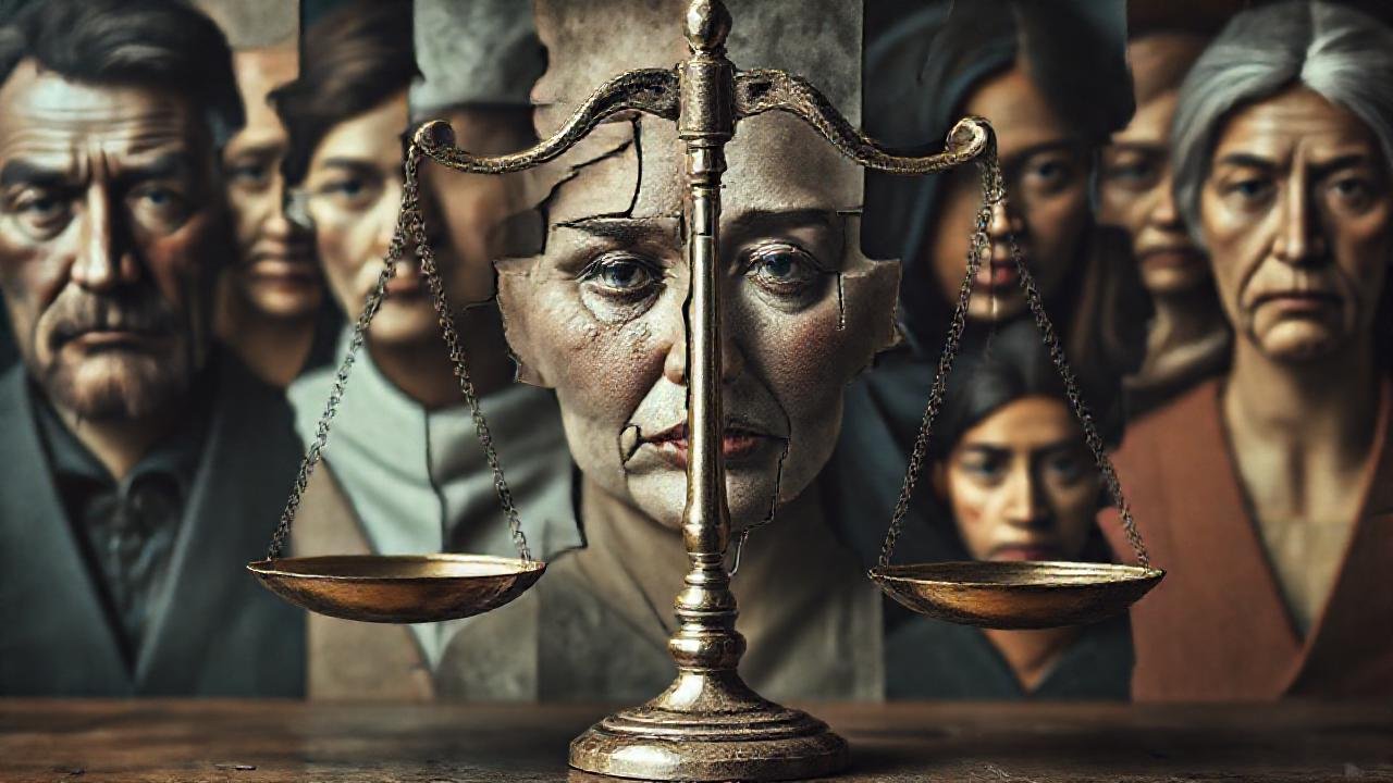 La justicia se desmorona en sombras melancólicas