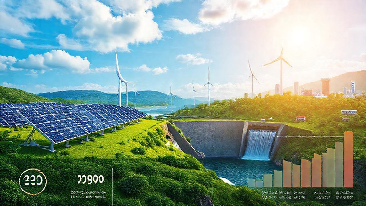 Energía limpia transforma el futuro brillante