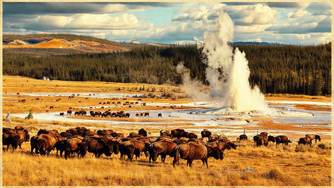 Yellowstone: belleza bisonte