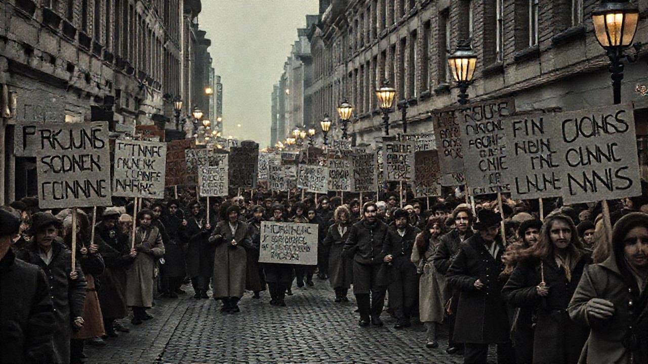 Una protesta sombría en el pasado