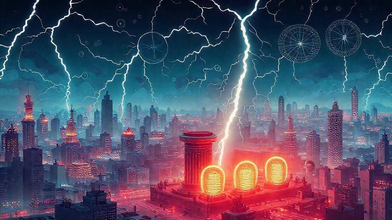 Tesla futurista irradia energía estilizada