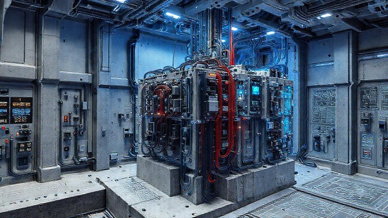 Laboratorio futurista, robusto y tecnológicamente avanzado