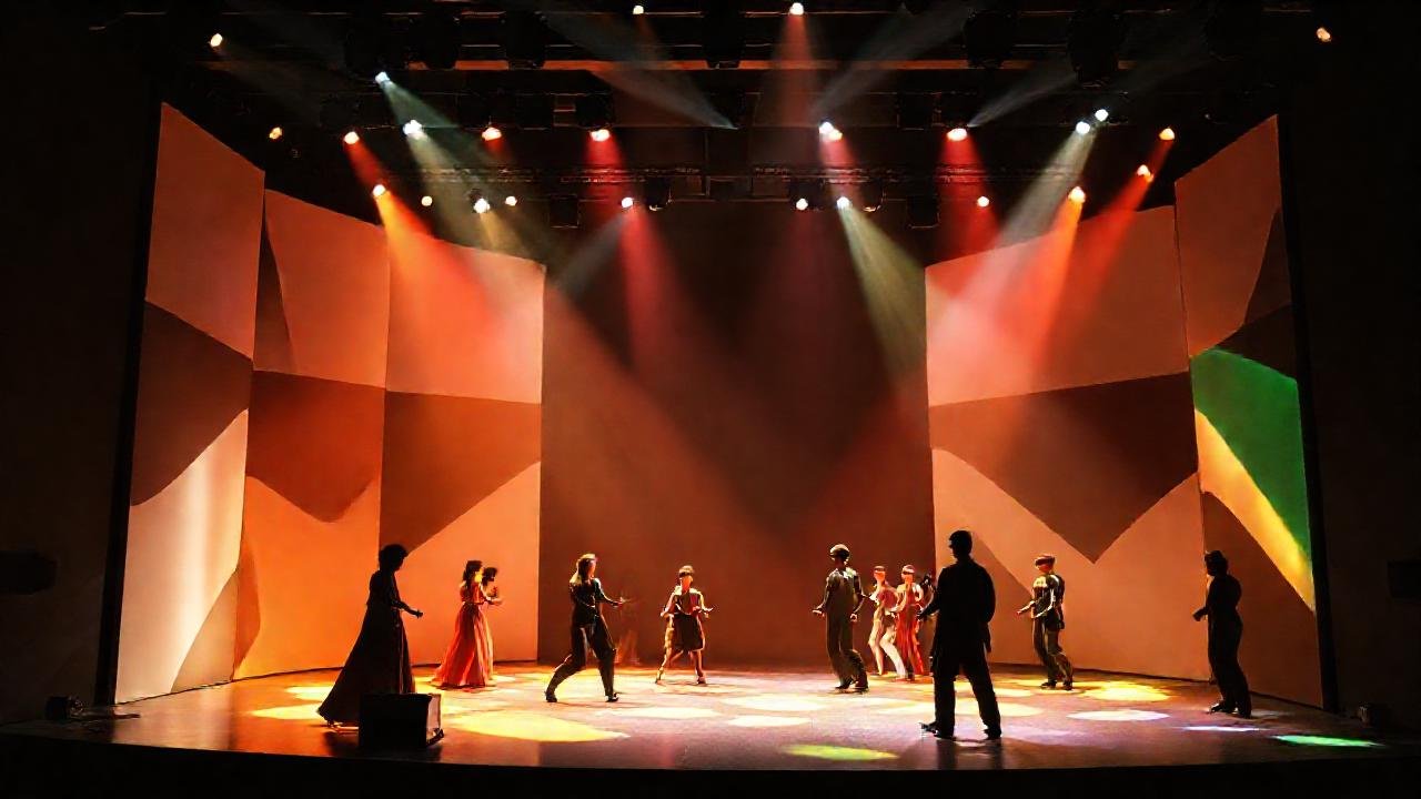 Escenografía moderna y teatralmente impactante