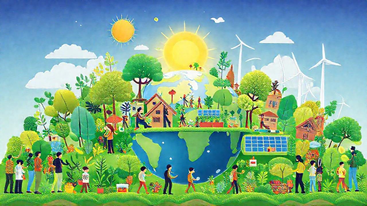 Un futuro sostenible y colorido se construye