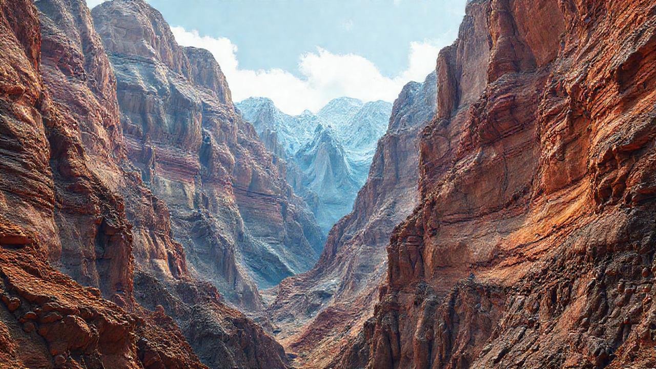 Montañas dramáticas erosionan en paisajes surrealistas