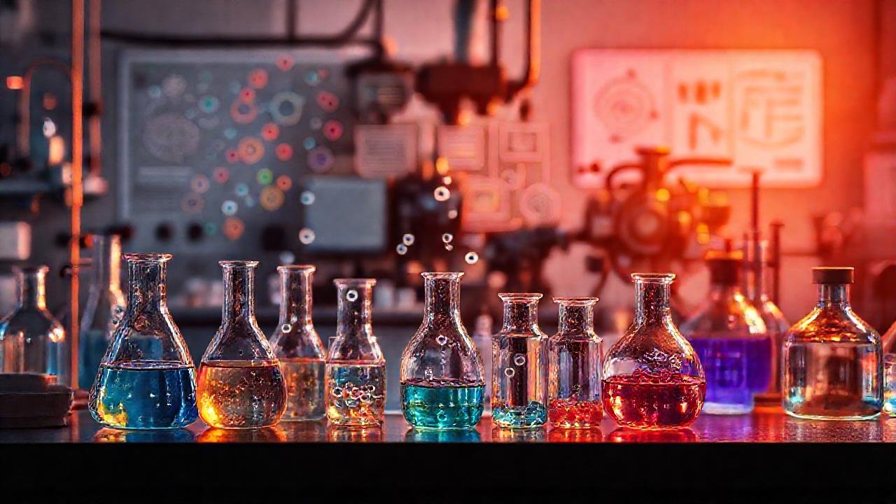 Laboratorio científico realista y brillante