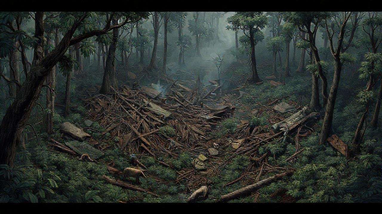 Destrucción de selva, ecosistemas alterados y animales estresados