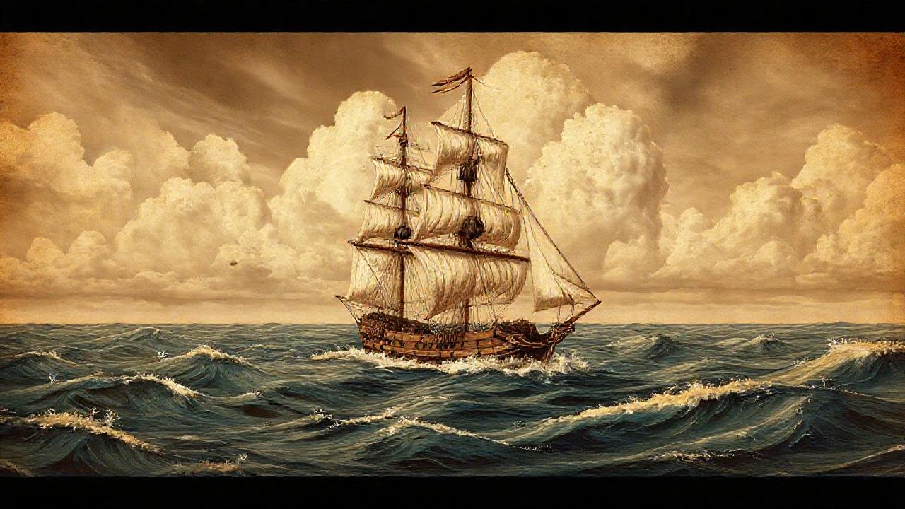 Magallanes navega en el océano tormentoso