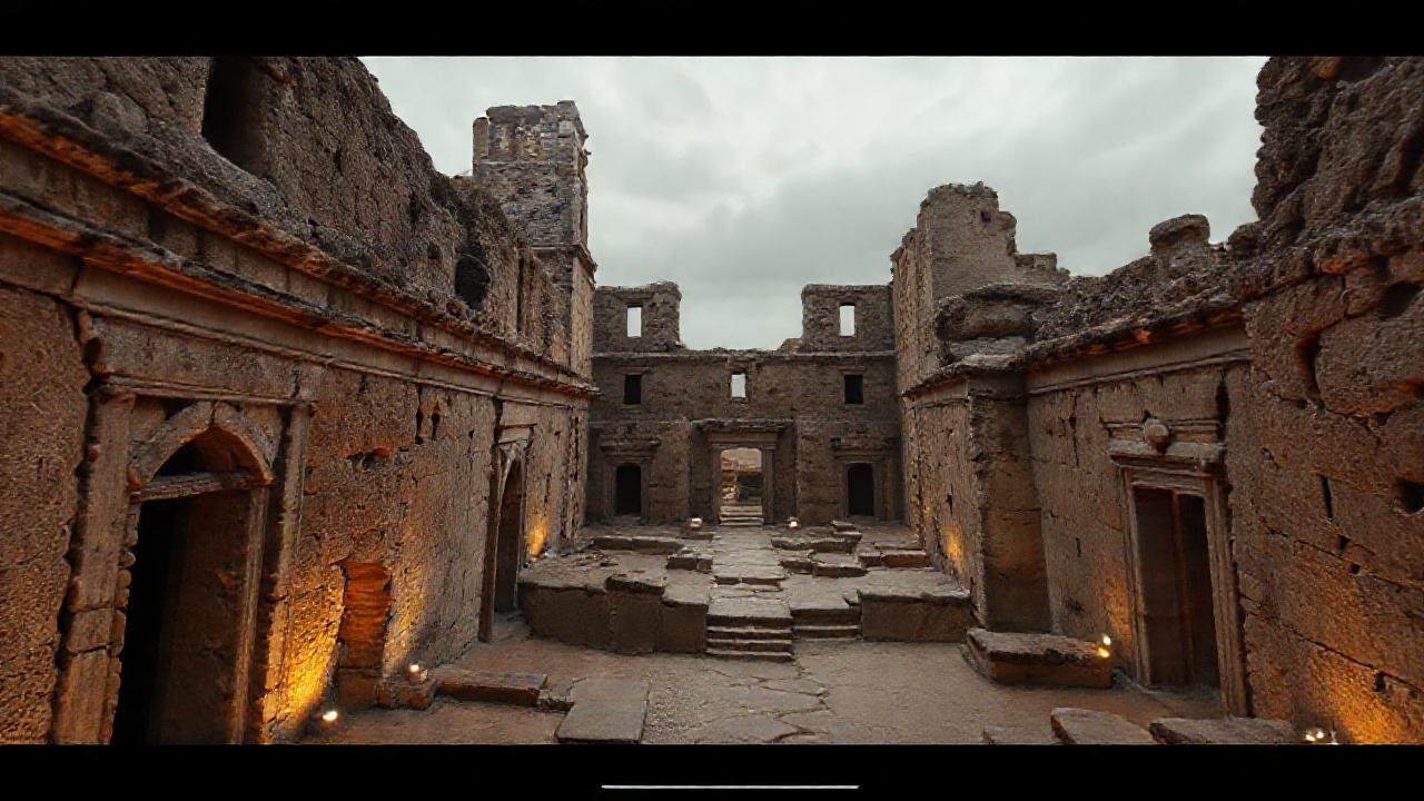 Ruinas antiguas virtuales evocan un museo acogedor