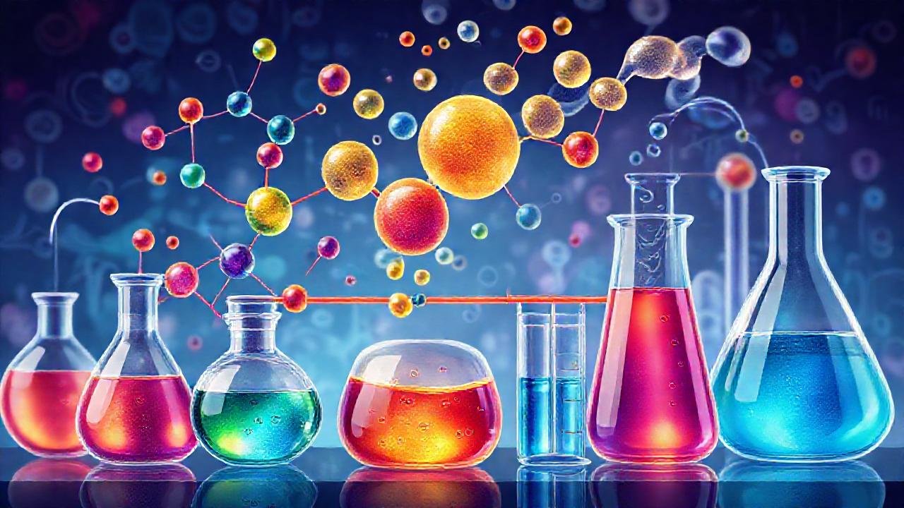 Moléculas orgánicas ilustran reacciones químicas complejas