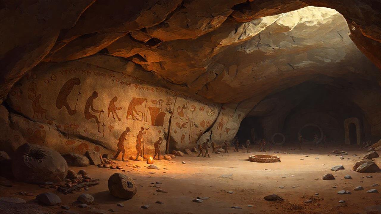 Los humanos antiguos crearon arte y herramientas