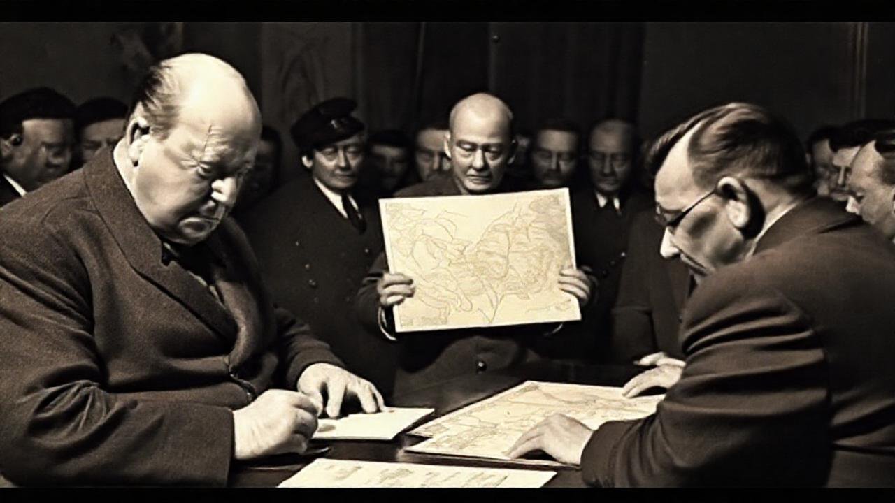 Churchill firma tratados en Potsdam