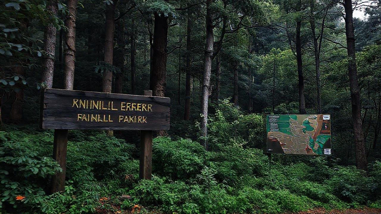 Bosque natural, reserva, paisajes contrastantes serenos