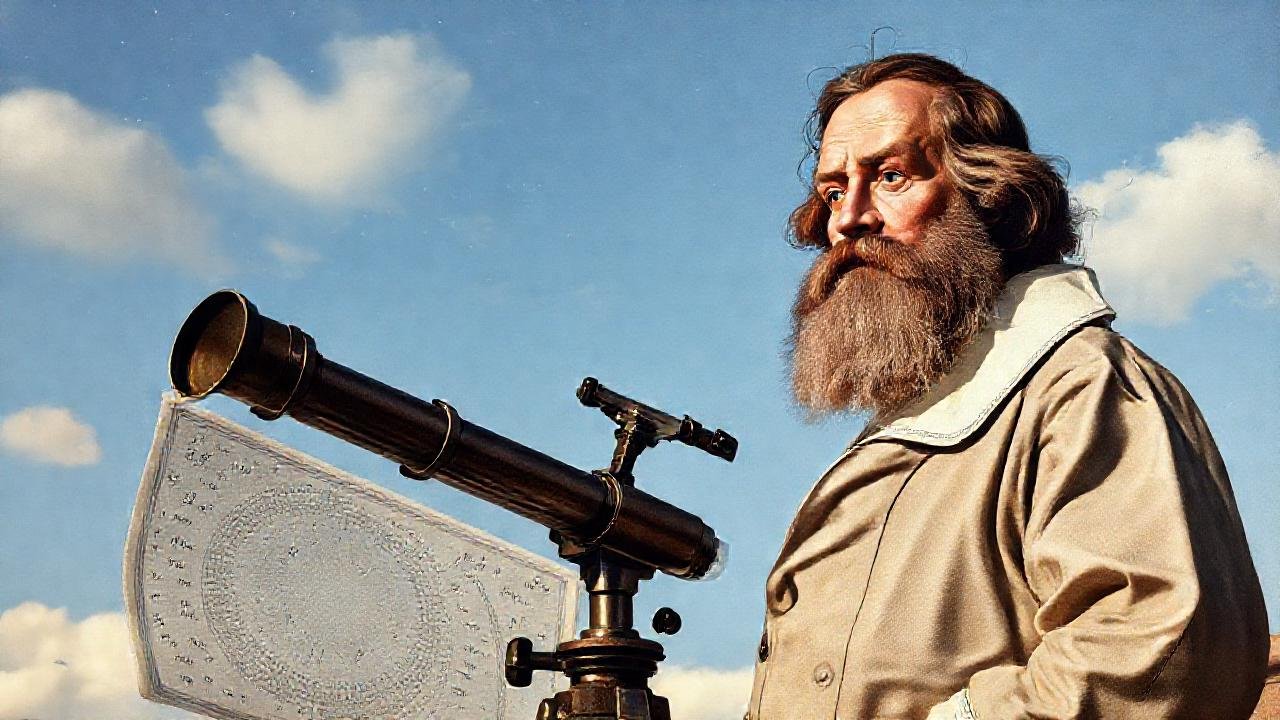 Galileo observó las estrellas con telescopio