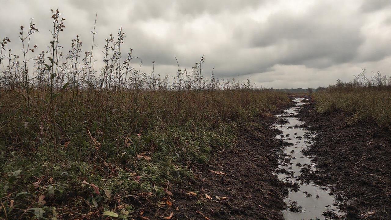 Un paisaje desolado y lúgubre se presenta
