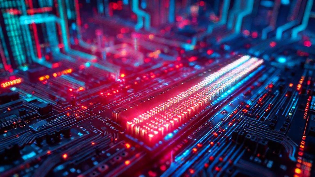 La tecnología futurista irradia información digital