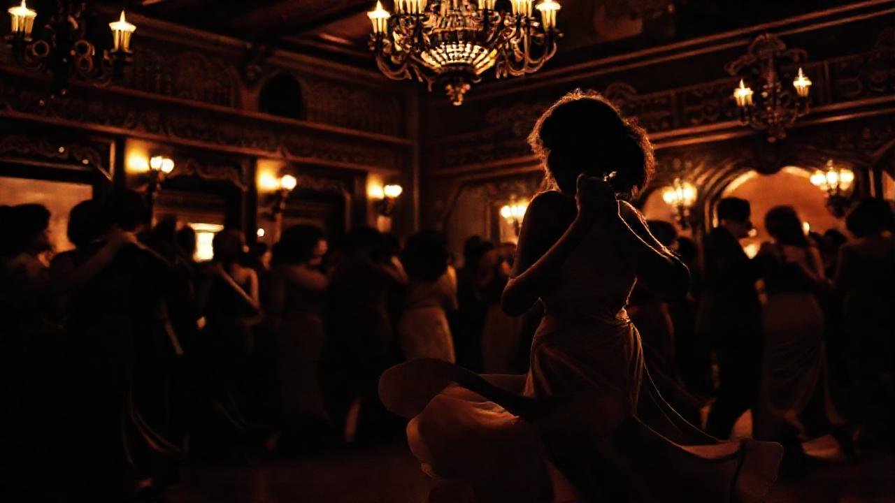 Tango apasionado en ambiente nocturno