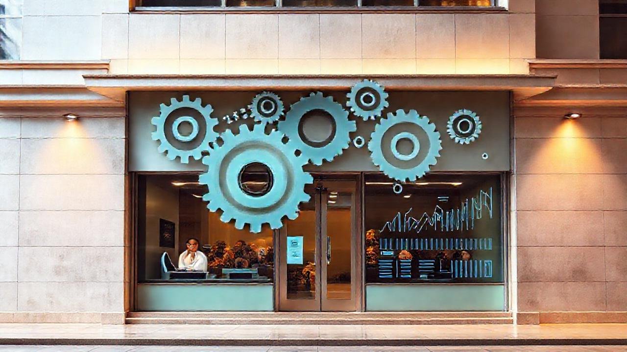 Un banco moderno ofrece servicios eficientes