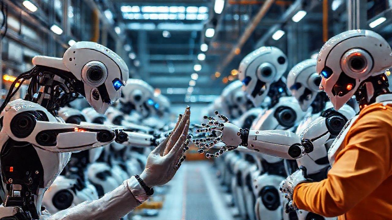 Robots y humanos colaboran en fábricas futuristas