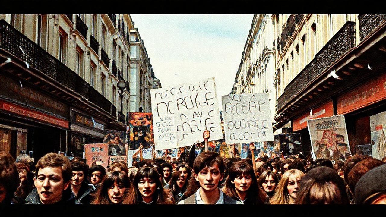 París 1968: estudiantes rebelaron colores vibrantes