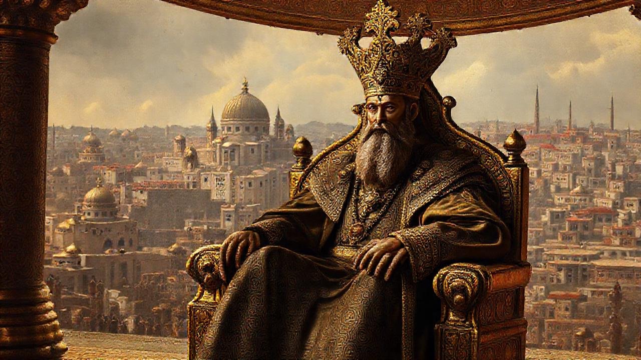 El trono dorado simboliza un imperio decadente