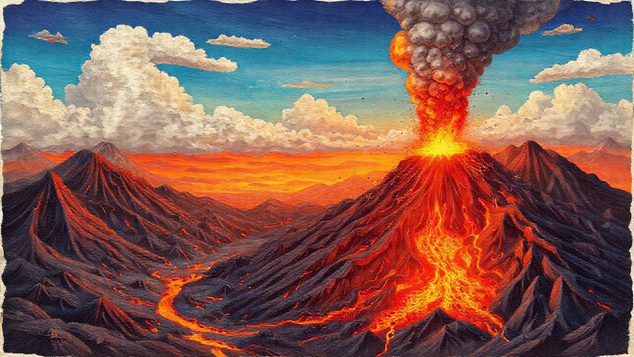 Erupción volcánica: belleza y detalle impactantes