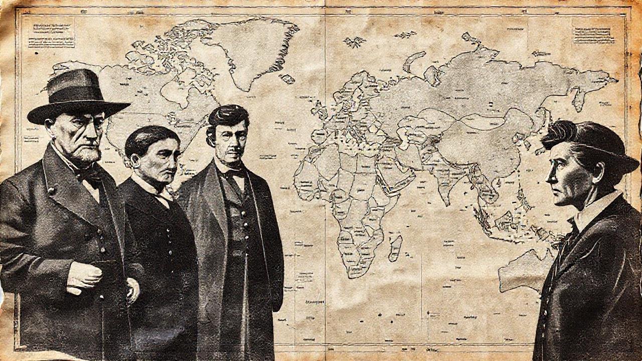 Collage histórico en blanco y negro