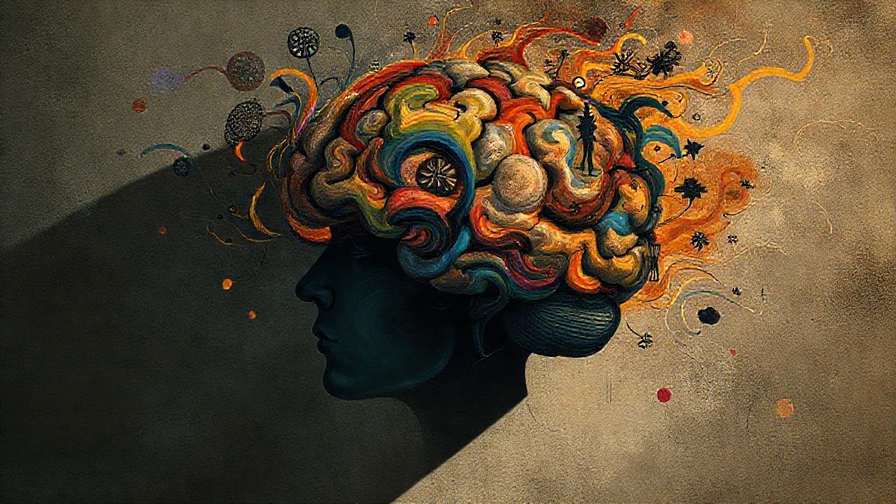 Un cerebro abstracto evoca misterio y reflexión