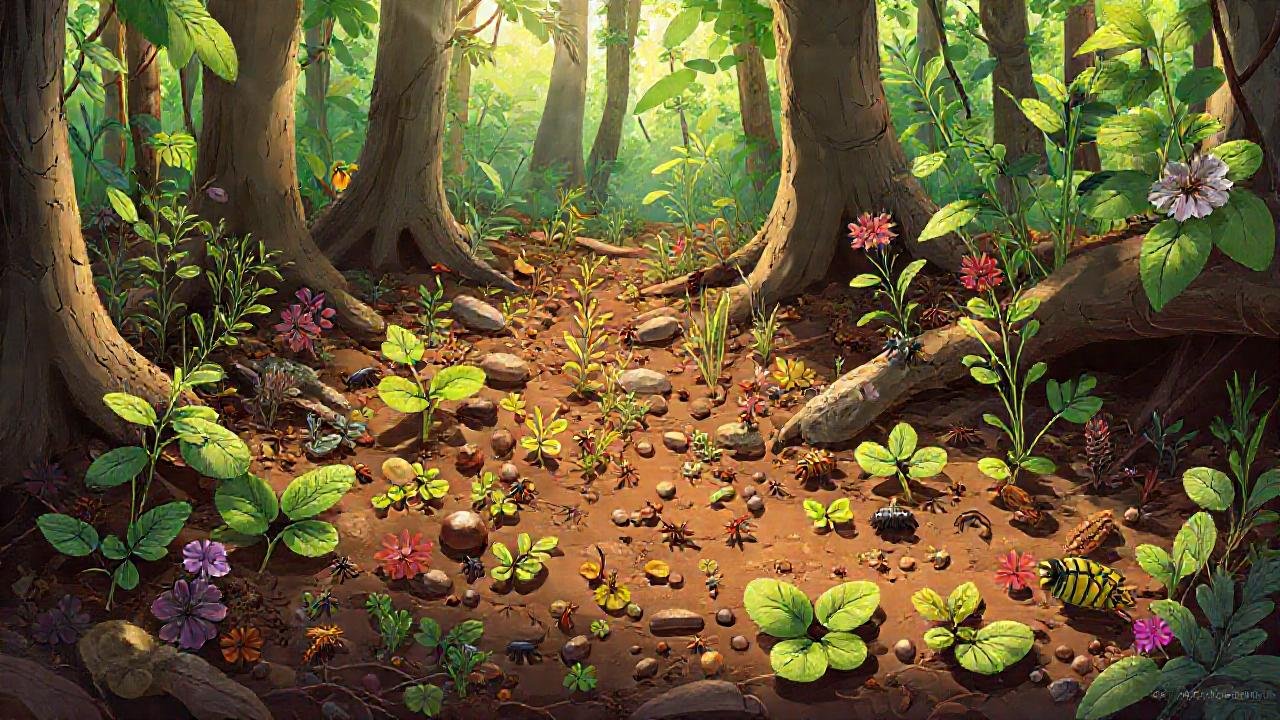 El bosque ofrece vida y color