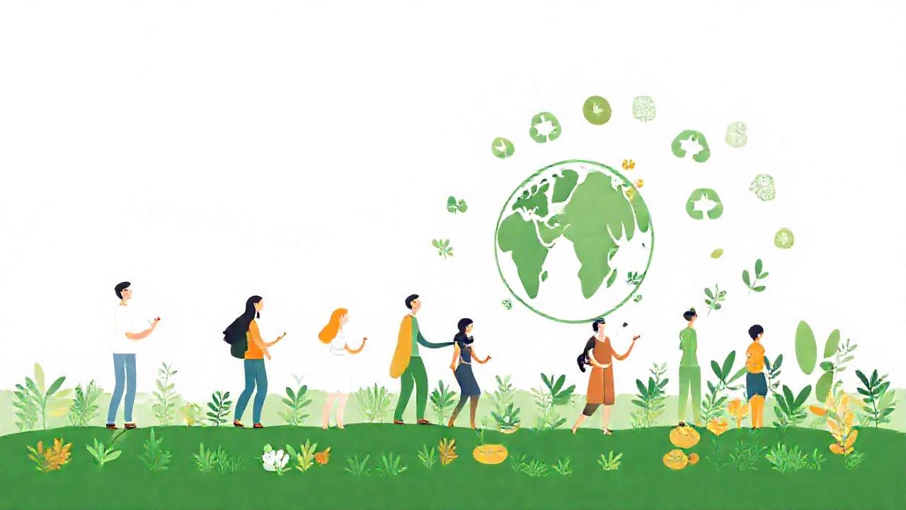 Vida sostenible, planeta y futuro esperanzador