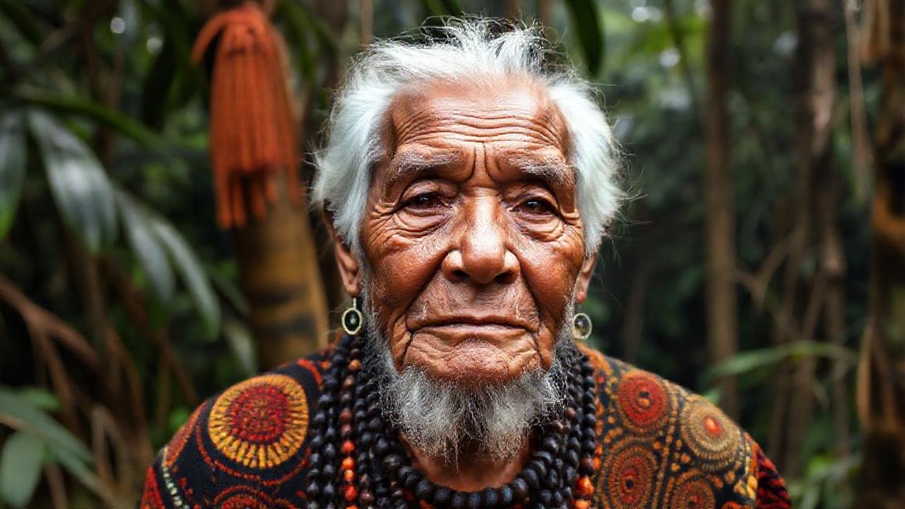 Sabio indígena comparte sabiduría ancestral brillante