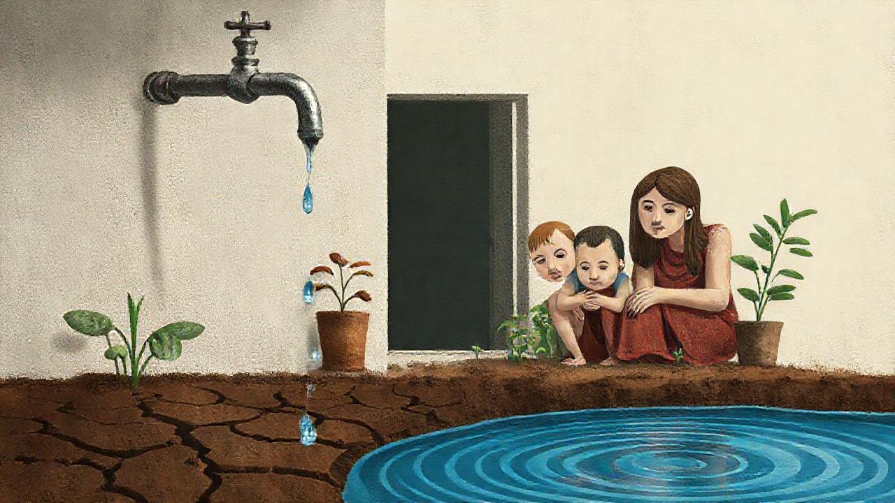 La casa sostenible refleja una triste sequía