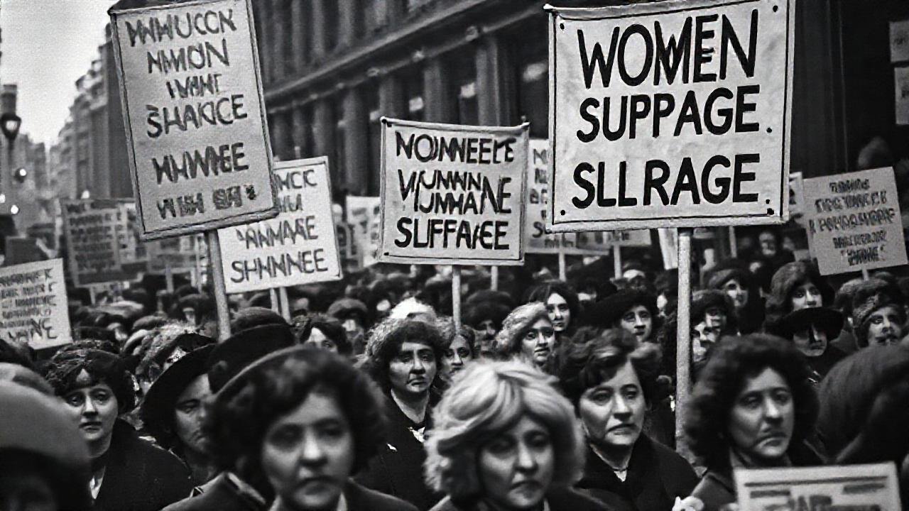 Mujeres protestaban por el sufragio en 1910