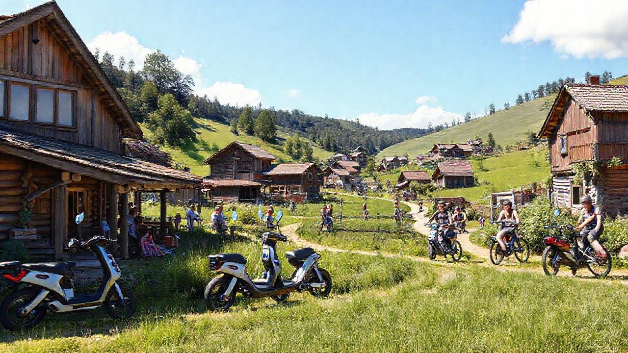 Pueblo rural con futuro encantador