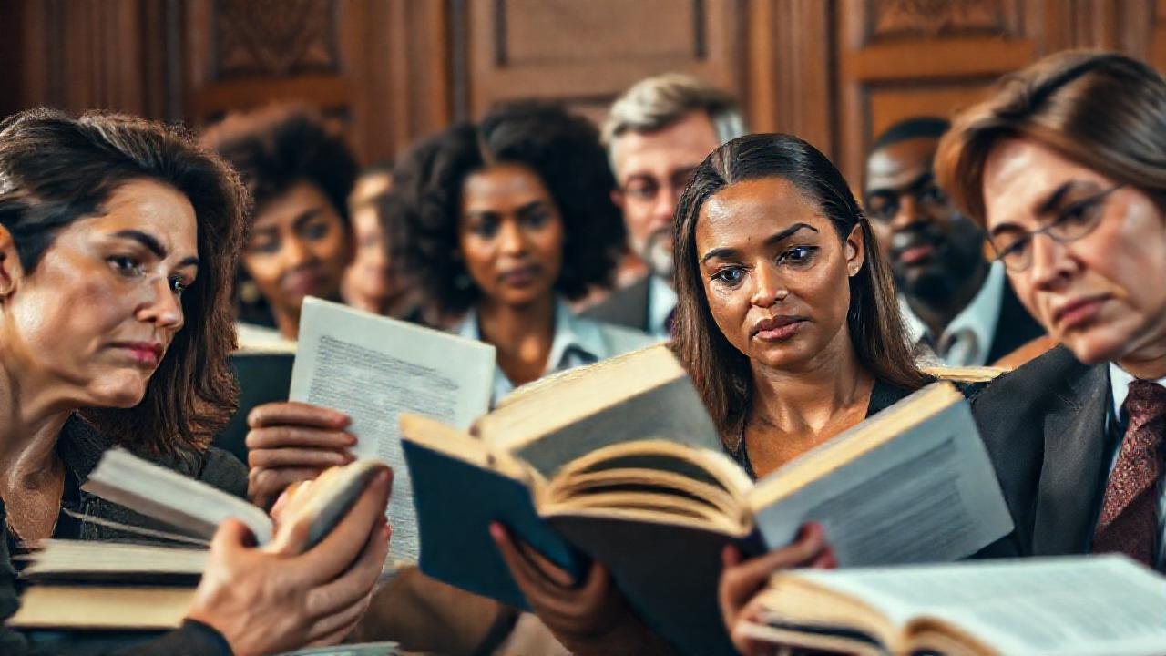 La ley se refleja en rostros serios