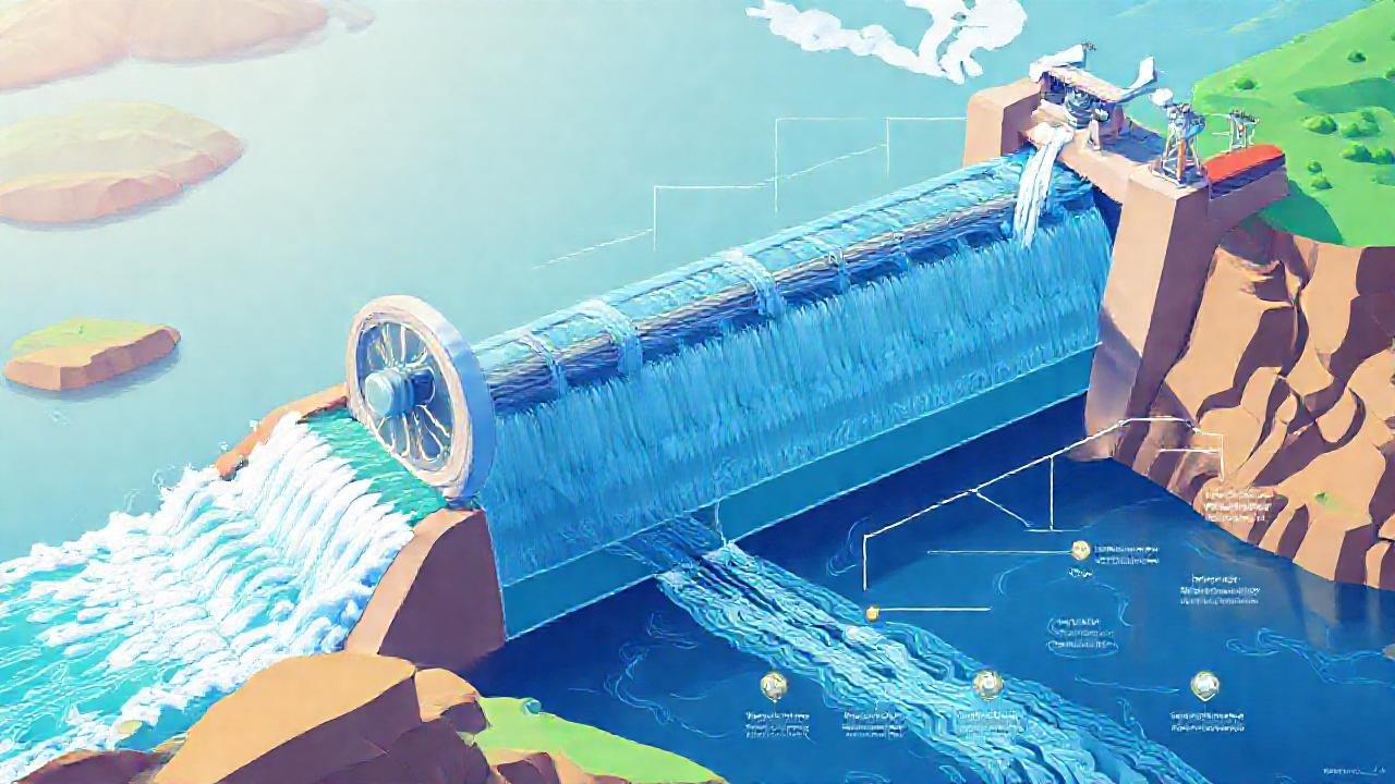 Una presa hidroeléctrica genera energía limpia