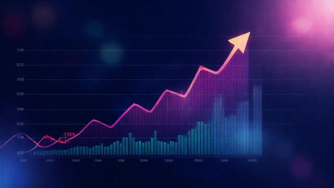 Gráfico financiero moderno y ascendente