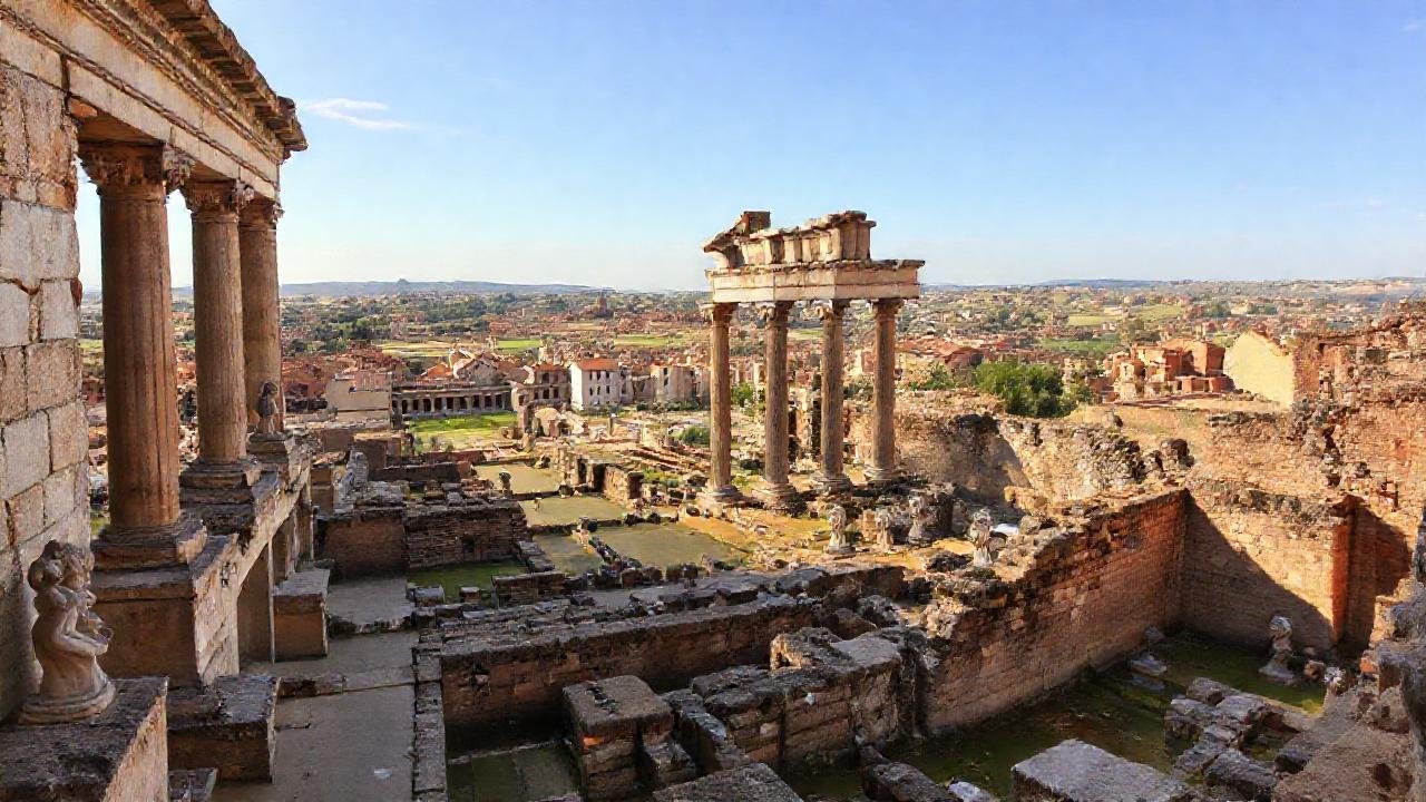 Ruinas romanas evocan un ambiente sereno