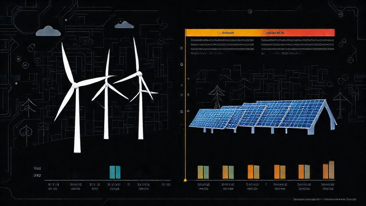 Infografía compara energías limpias de forma futurista
