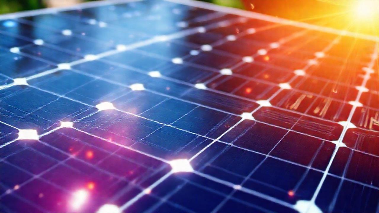 Paneles solares generan energía limpia brillante