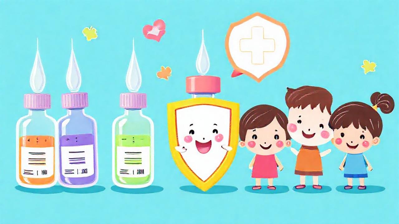 Vacunas protegen a niños sanos